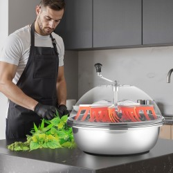 Manuaalinen 24 tuuman kulhotrimmeri ruostumattomasta teräksestä kolmella terällä