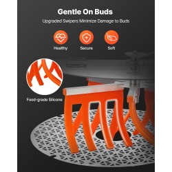 Manuaalinen nupputrimmeri 16-tuumainen 201-ruostumattomasta teräksestä PET-kannella silikonisormilla