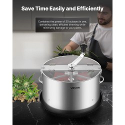 Manuaalinen nupputrimmeri 16-tuumainen 201-ruostumattomasta teräksestä PET-kannella silikonisormilla