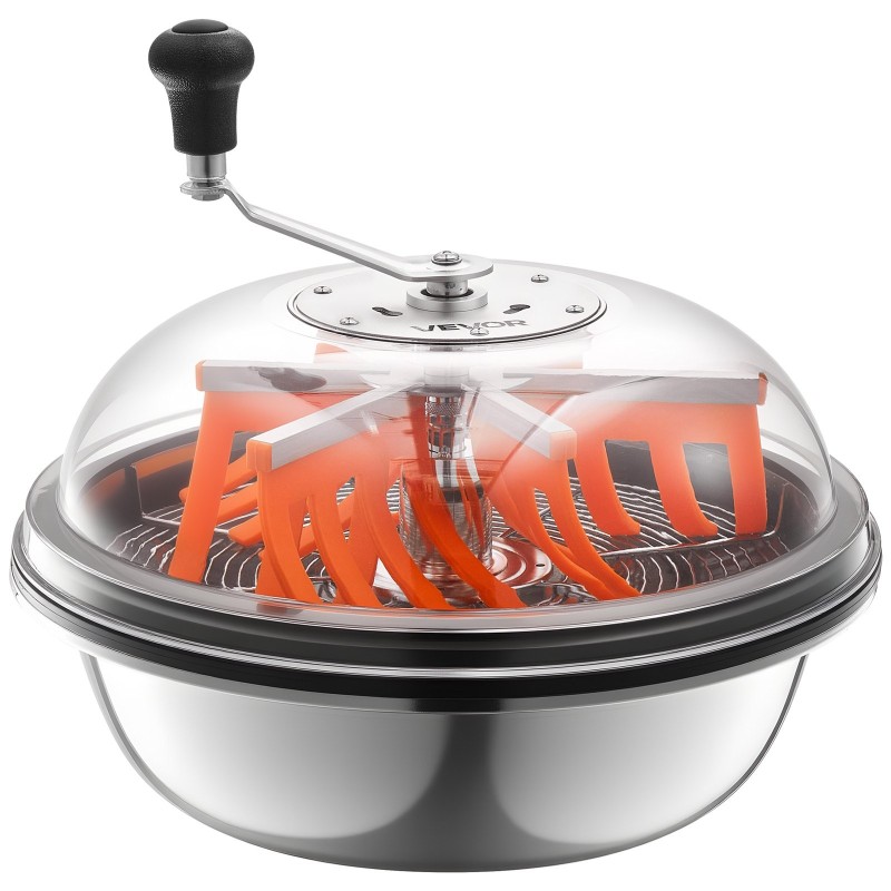 Manuaalinen 16-tuumainen silppurikulho ruostumatonta terästä lehdille ja nuppuille