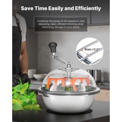 13-tuumainen trimmauskulho 201-ruostumatonta terästä alumiinikahvalla kolmella vaihtoterällä