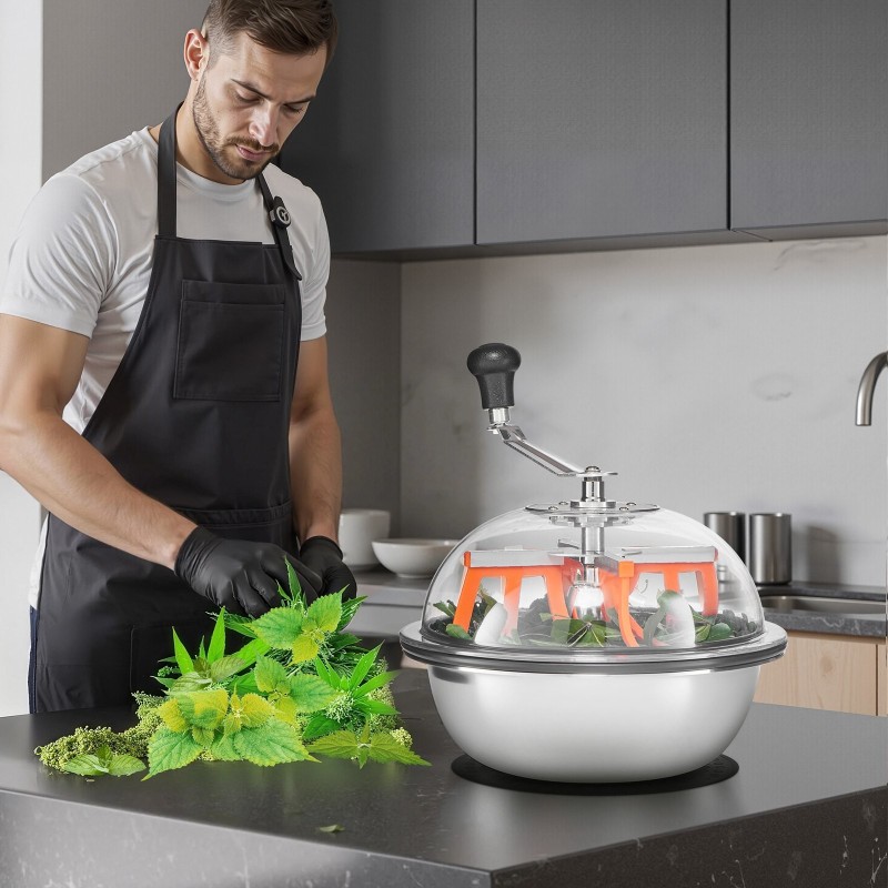 13-tuumainen trimmauskulho 201-ruostumatonta terästä alumiinikahvalla kolmella vaihtoterällä