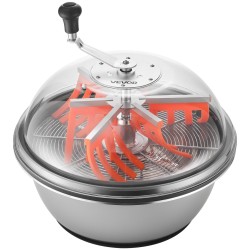 Manuaalinen kulhosilppuri ruostumaton teräskulho läpinäkyvä muovikansi lehdille nupuille kukille