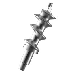 Käsikäyttöinen lihamylly ruostumatonta terästä pöytäkiinnityksellä kahdella leikkuulevyllä ja makkarasuppiloilla