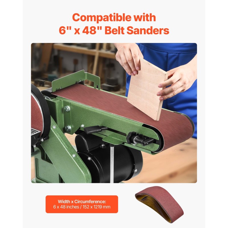 Hiomanauhat 152 x 1219 mm 80 karkeus alumiinioksidi 10 kpl nauhahiomakoneisiin