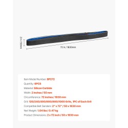 Hiomanauhasetti 50 x 1830 mm piikarbidihioma 6 kpl karkeudet 120-1000