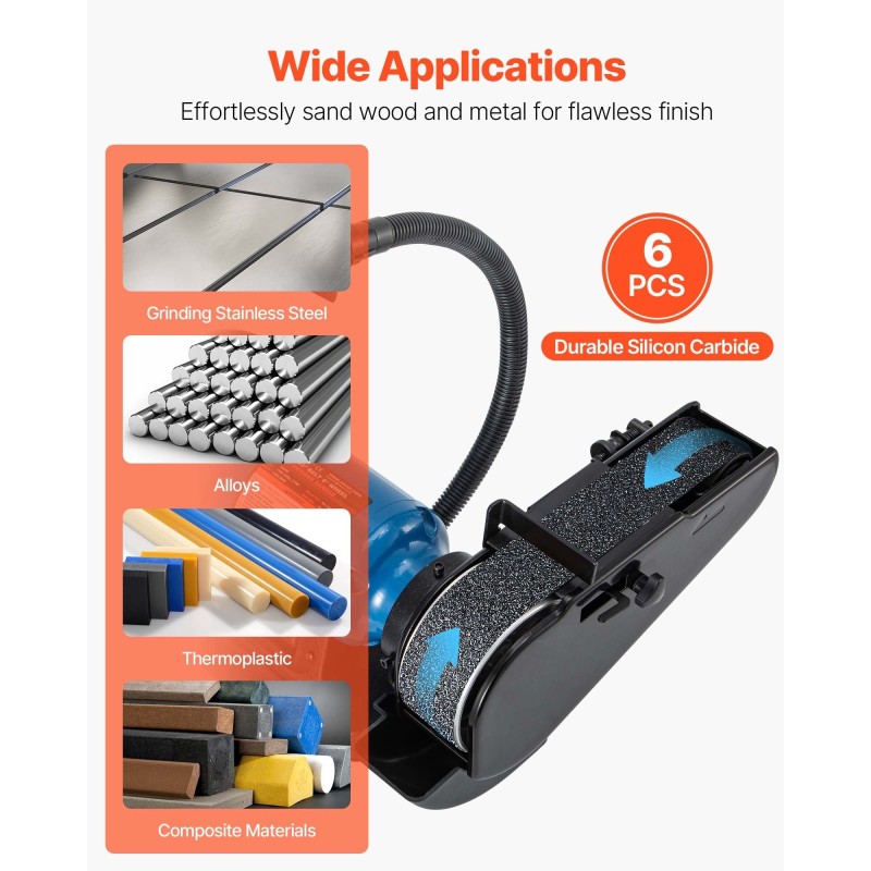 Piikarbidihiomanauhat 50 x 1066 mm 6 kpl karkeudet 36–120 ruostumattomalle teräkselle