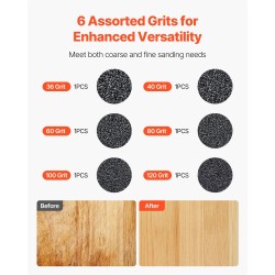 Piikarbidihiomanauhat 50 x 1066 mm 6 kpl karkeudet 36–120 ruostumattomalle teräkselle