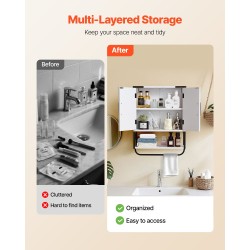 Seinään kiinnitettävä kylpyhuonekaappi lastulevy-MDF 660×495×180 mm valkoinen 2 ovea avohylly