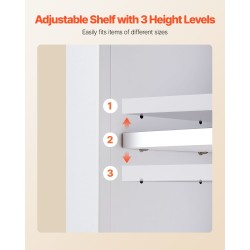 Seinään kiinnitettävä kylpyhuonekaappi lastulevy-MDF 660×495×180 mm valkoinen 2 ovea avohylly