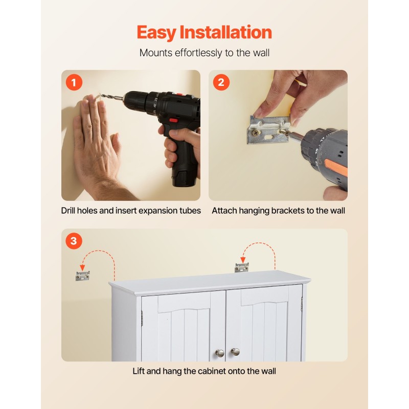 Seinäkaappi lastulevy ja MDF 590x200x700 mm säädettävä hylly pyyhetangolla