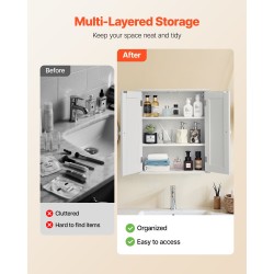 Seinäkaappi lastulevy ja MDF 536×244×610 mm 2 ovea 3-tasoinen hylly