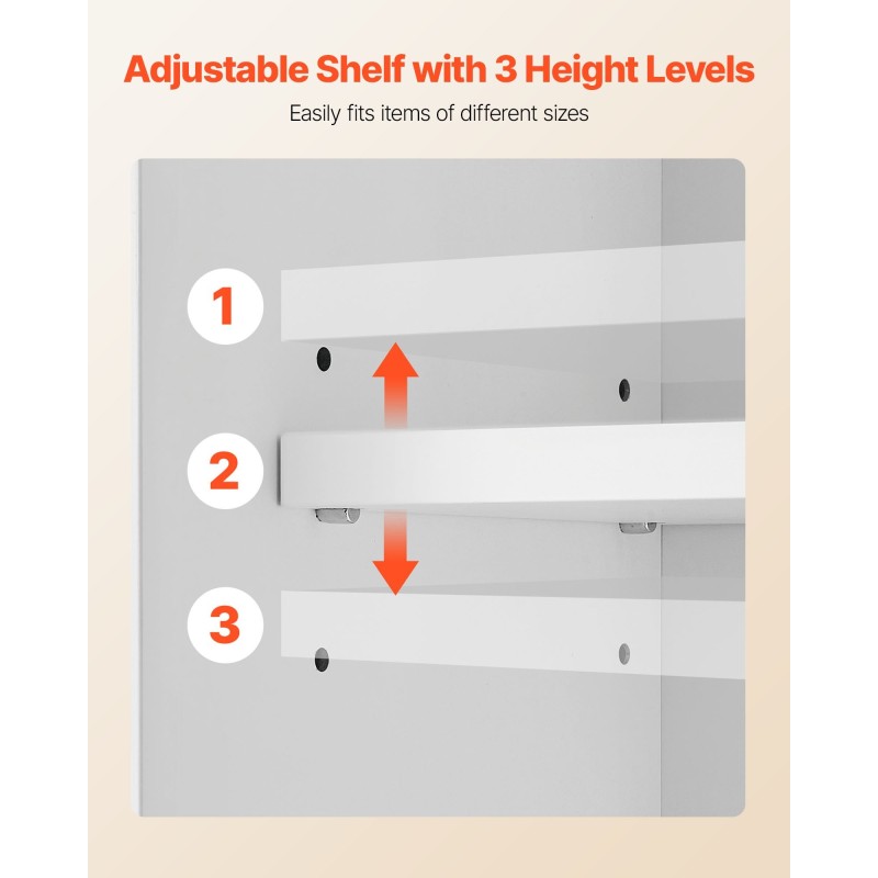 Seinäkaappi lastulevy ja MDF 536×244×610 mm 2 ovea 3-tasoinen hylly