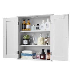 Seinäkaappi lastulevy ja MDF 536×244×610 mm 2 ovea 3-tasoinen hylly