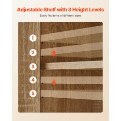 Seinäkaappi lastulevy ja MDF-levy 600x250x600 mm 5-tasoinen säädettävä hylly kylpyhuoneeseen