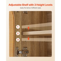 Kylpyhuoneen seinäkaappi lastulevy ja MDF-levy 600x249x600 mm 2-ovinen säädettävä 3-tasoinen hylly