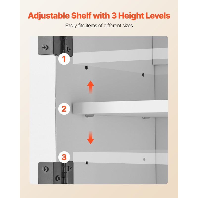Kylpyhuoneen seinäkaappi lastulevy ja MDF 610×230×637 mm 2 ovea laatikko