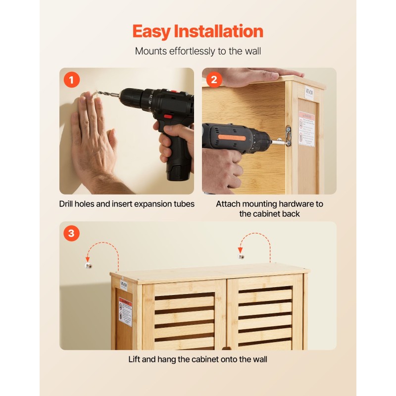 Seinäkaappi seinälle asennettava 2-ovinen säädettävä 3-tasoinen avohylly 590x210x666 mm
