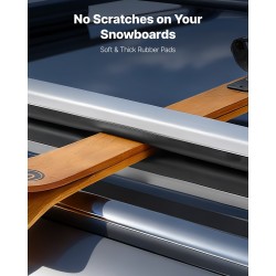 Katolle asennettava suksi- ja lumilautateline alumiiniseos kuusi paria lukittava sopii poikittaiskiskoihin