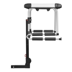 Vetokoukkuun asennettava suksi- ja lumilautateline 50 mm vastaanottimeen jopa 6 paria lukittava