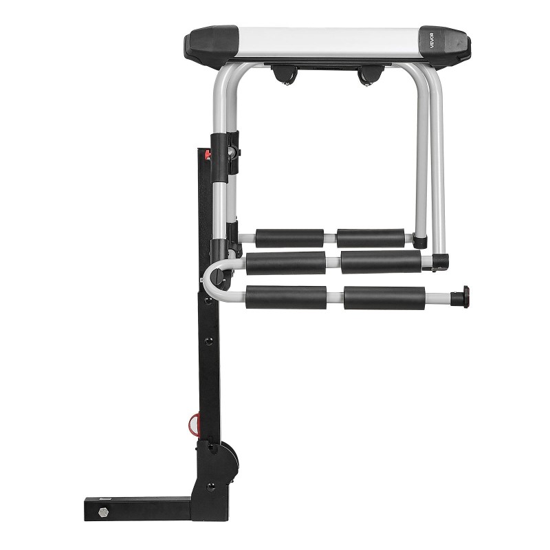 Vetokoukkuun asennettava suksi- ja lumilautateline 50 mm vastaanottimeen jopa 6 paria lukittava