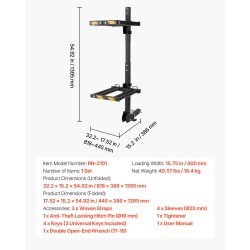 Vetokoukkuun kiinnitettävä suksi- ja lumilautateline 50 mm vastaanottimelle tilaa 6 paria lukittava
