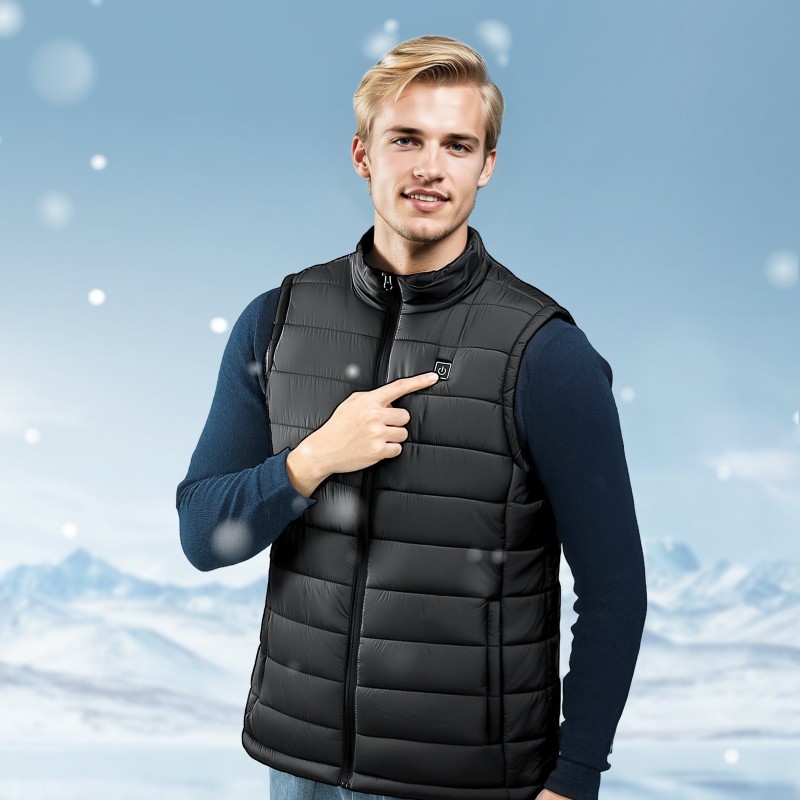 Lämmitettävä ladattava liivi XL 8 lämmitysvyöhykettä 3 lämpötilatasoa