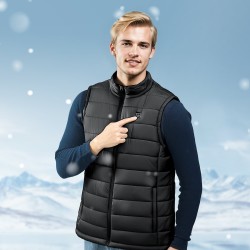 Sähkölämmitettävä miesten liivi koko L ulkoiluun 8 lämmitysvyöhykettä konepestävä