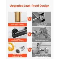 Termostaattinen suihkuventtiili messinkirunko mattamusta turvalukitus kaksi säätönuppia