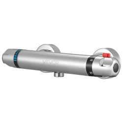 Termostaattinen suihkusekoitin messinkirunko kromipinnoitettu 38 asteen turvalukitus kaksi nuppia