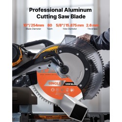 Metallin katkaisuterä 254 mm 80 hammasta 65Mn alumiinin katkaisuun