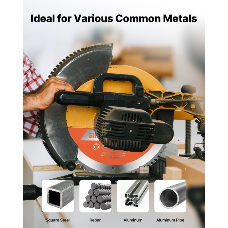 Metallin katkaisuterä 254 mm 80 hammasta 65Mn alumiinin katkaisuun