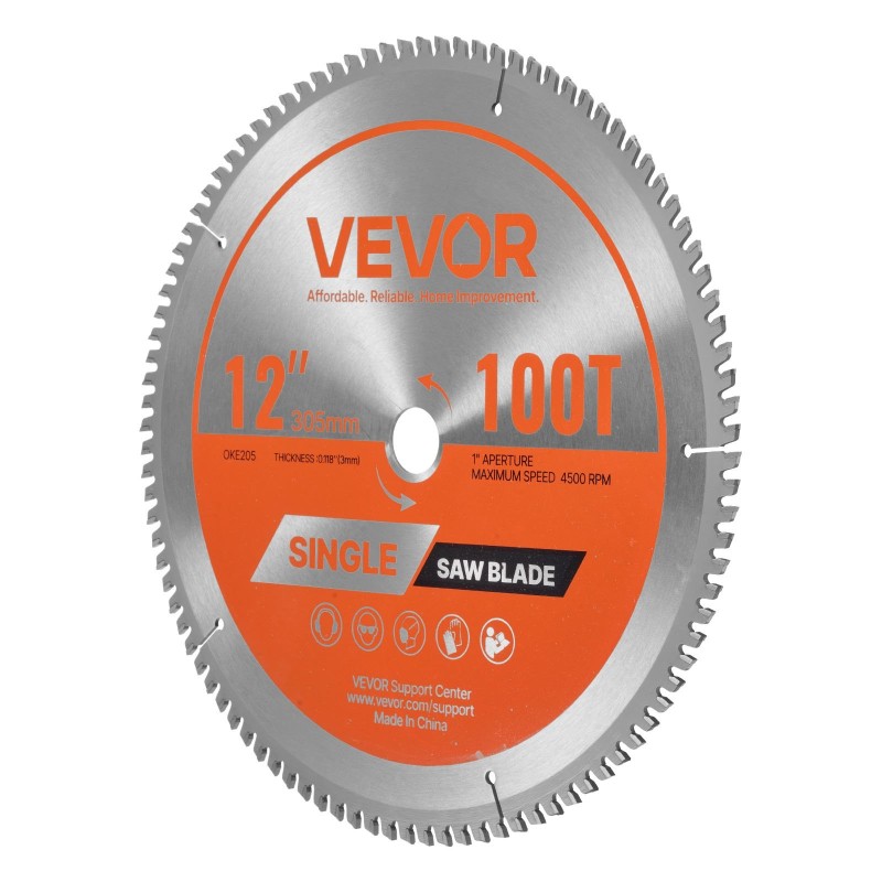 Pyörösahan terä 305 mm 100 hammasta 65Mn alumiinin katkaisuun