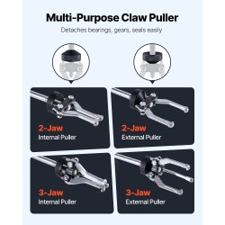 Ulosvetosarja 9-suuntainen liukuvasara 15-osainen T-kahvalla etupyörän ja takapyörän napoihin