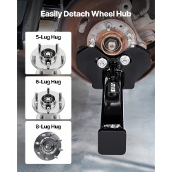 Pyöränlaakerin ja navan irrotustyökalu 1-tuumaisella vahvistetulla kiinnityslevyllä E-pinnoituksella 5-6-8-pulttisiin navoihin