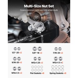 Pyöränlaakerin ja navan irrotustyökalu 1-tuumaisella vahvistetulla kiinnityslevyllä E-pinnoituksella 5-6-8-pulttisiin navoihin