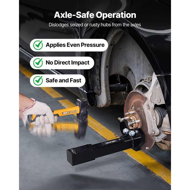 Pyöränlaakerin ja navan irrotustyökalu 1-tuumaisella vahvistetulla kiinnityslevyllä E-pinnoituksella 5-6-8-pulttisiin navoihin