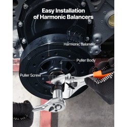 Ulosvetosarja kampiakselin värinänvaimentimelle teräksinen lämpökäsitellyin kierreadapterein