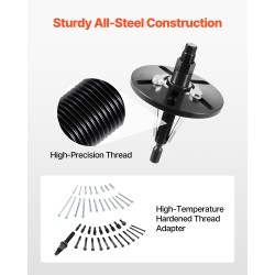 Ulosvetosarja kampiakselin värinänvaimentimelle teräksinen lämpökäsitellyin kierreadapterein