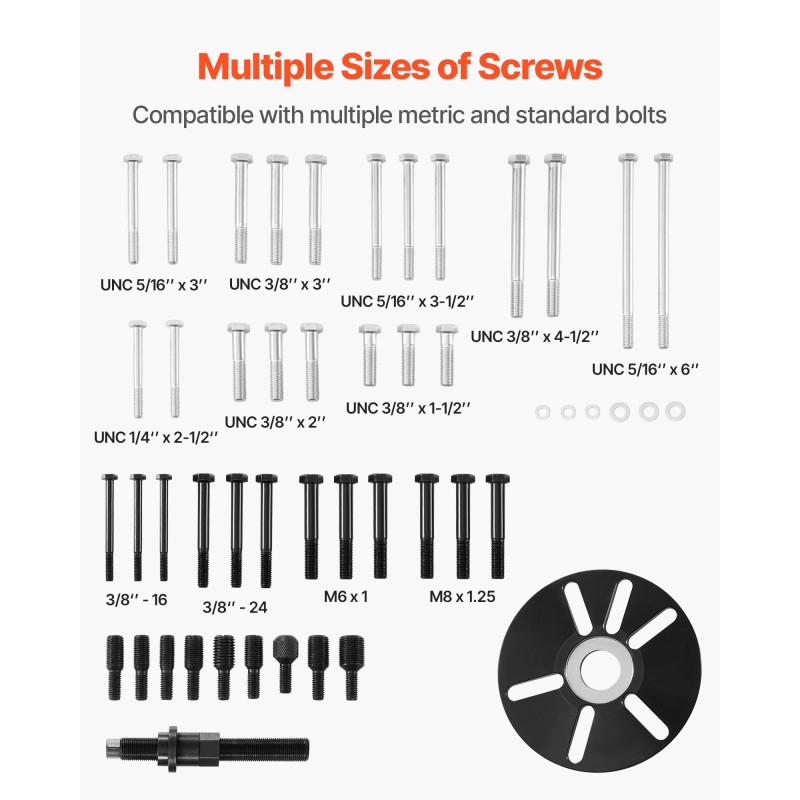 Ulosvetosarja kampiakselin värinänvaimentimelle teräksinen lämpökäsitellyin kierreadapterein
