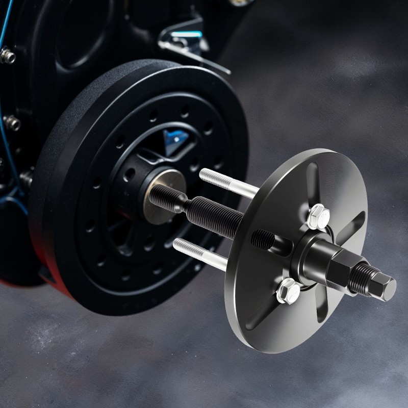 Ulosvetosarja kampiakselin värinänvaimentimelle teräksinen lämpökäsitellyin kierreadapterein