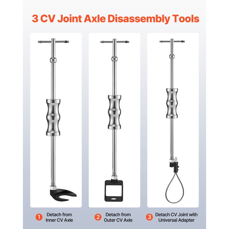 CV-vetarin ulosvetosarja korkealujuuksisesta teräksestä 2 tuuman ja 2,5 tuuman haarukoilla