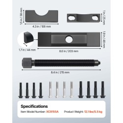 Laippavedinsarja raskaan käytön teräksinen 1-7/8–2-3/16 tuumaa vetoakseleille muovilaukulla