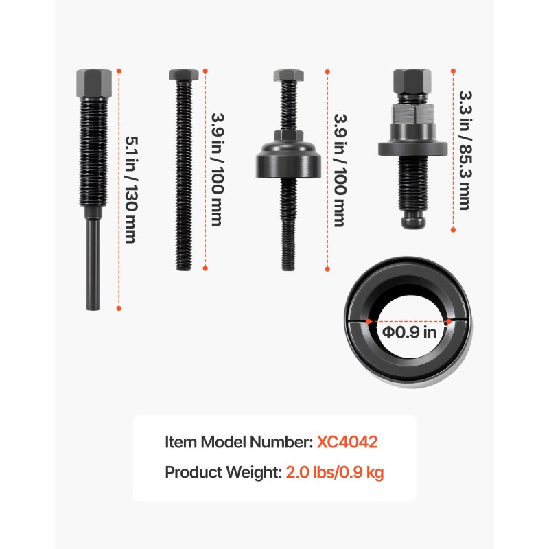 Ulosvetäjä- ja asennussarja teräksinen 7-osainen ohjaustehostimen pumpun hihnapyörille useille ajoneuvoille