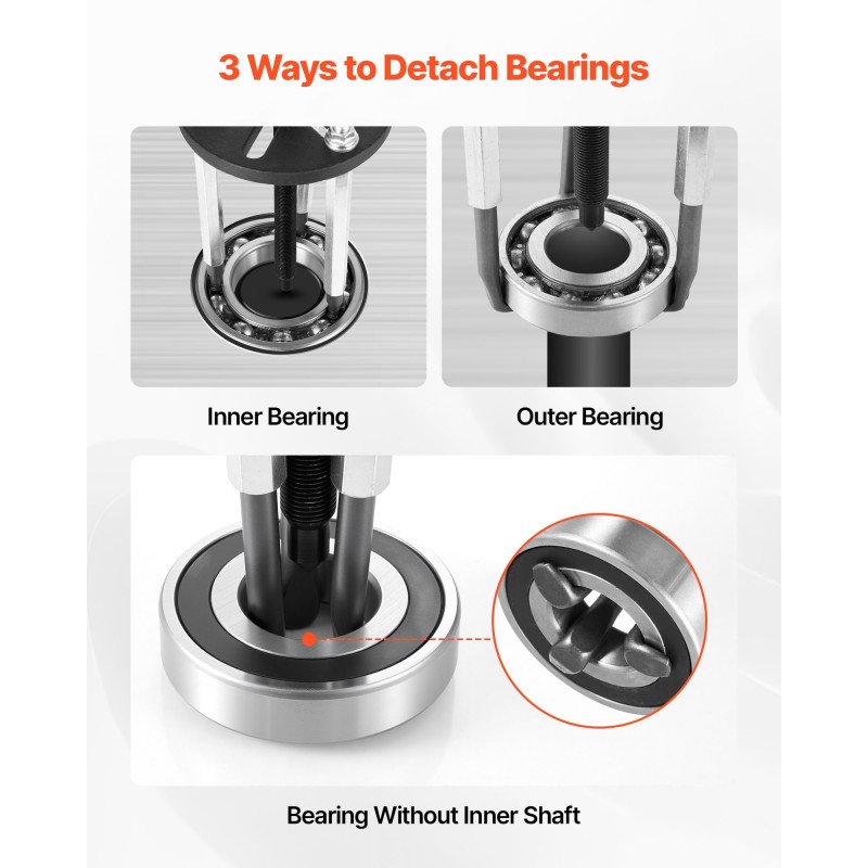 Laakerin ulosvetosarja 21-osainen 3-leukainen sisä- ja ulkopuolisille laakereille säilytyslaukulla