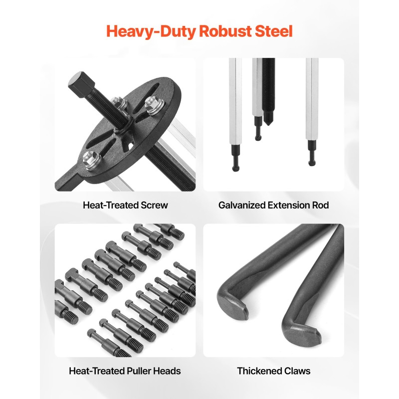 Laakerin ulosvetosarja 21-osainen 3-leukainen sisä- ja ulkopuolisille laakereille säilytyslaukulla