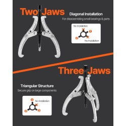 Ulosvetäjäsarja neliosainen kolme, neljä, kuusi ja kahdeksan tuumaa hammaspyörille ja laakereille
