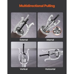 Ulosvetäjäsarja neliosainen kolme, neljä, kuusi ja kahdeksan tuumaa hammaspyörille ja laakereille