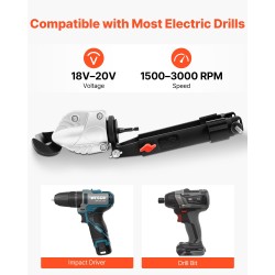 Porakoneeseen sopiva pelti- ja levyleikkuri 360-asteen kääntyvällä teräspäällä ruostumattomalle ja sinkitylle teräkselle