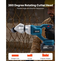 Akkukäyttöinen metallileikkuri 20 V 400 W 360 asteen karkaistut terät